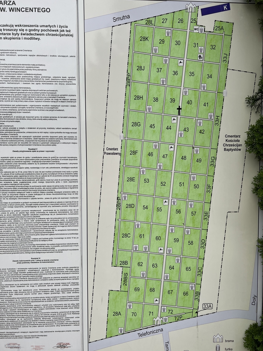 Cmentarz Rzymskokatolicki Św. Wincentego w Łodzi [kliknij i zobacz - mapa]
