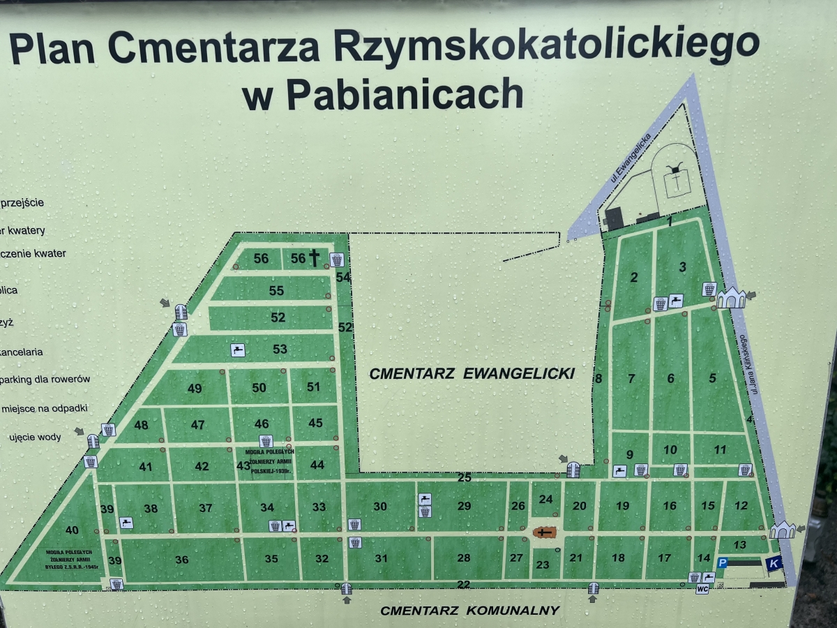 Cmentarz Rzymskokatolicki w Pabianicach [kliknij i zobacz - mapa]
