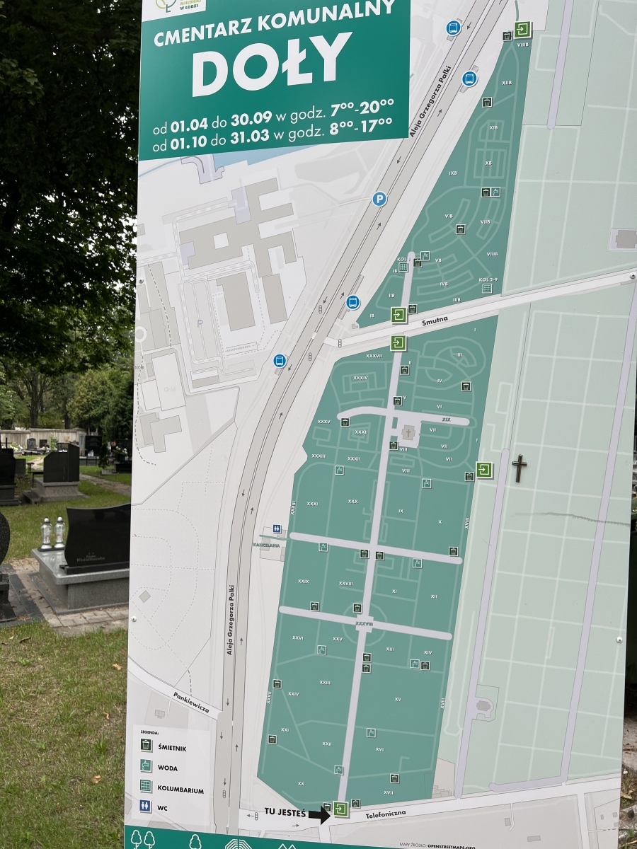 Cmentarz Komunalny Doły w Łodzi [kliknij i zobacz - mapa]