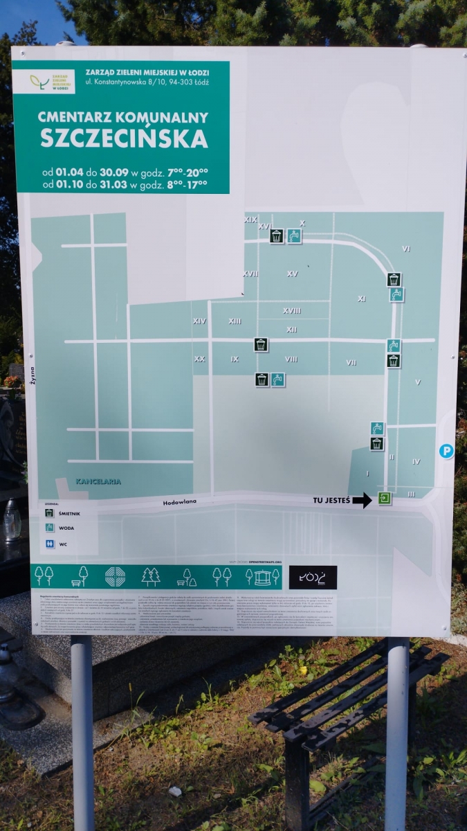 Cmentarz Komunalny Szczecińska w Łodzi [kliknij i zobacz - mapa]
