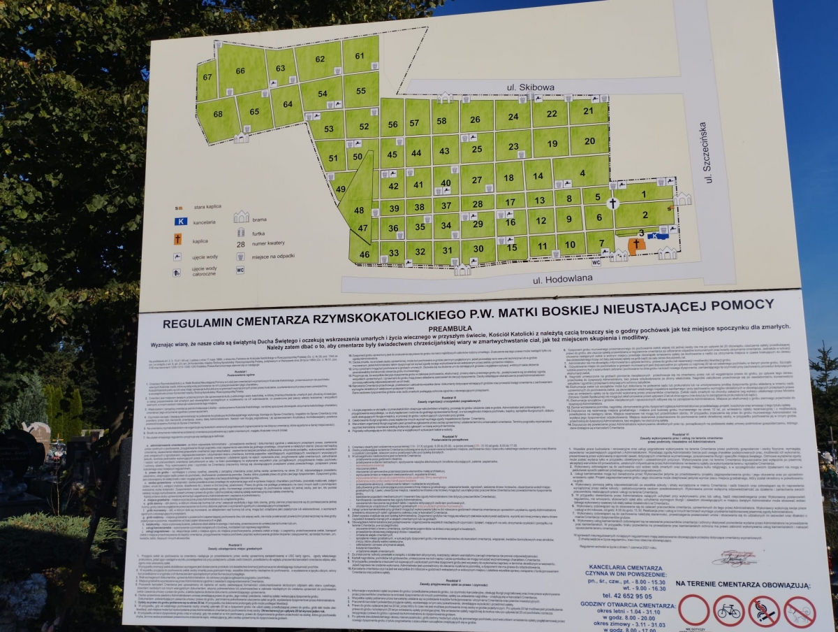 Cmentarz Rzymskokatolicki Matki Boskiej Nieustającej Pomocy w Łodzi [kliknij i zobacz - mapa]