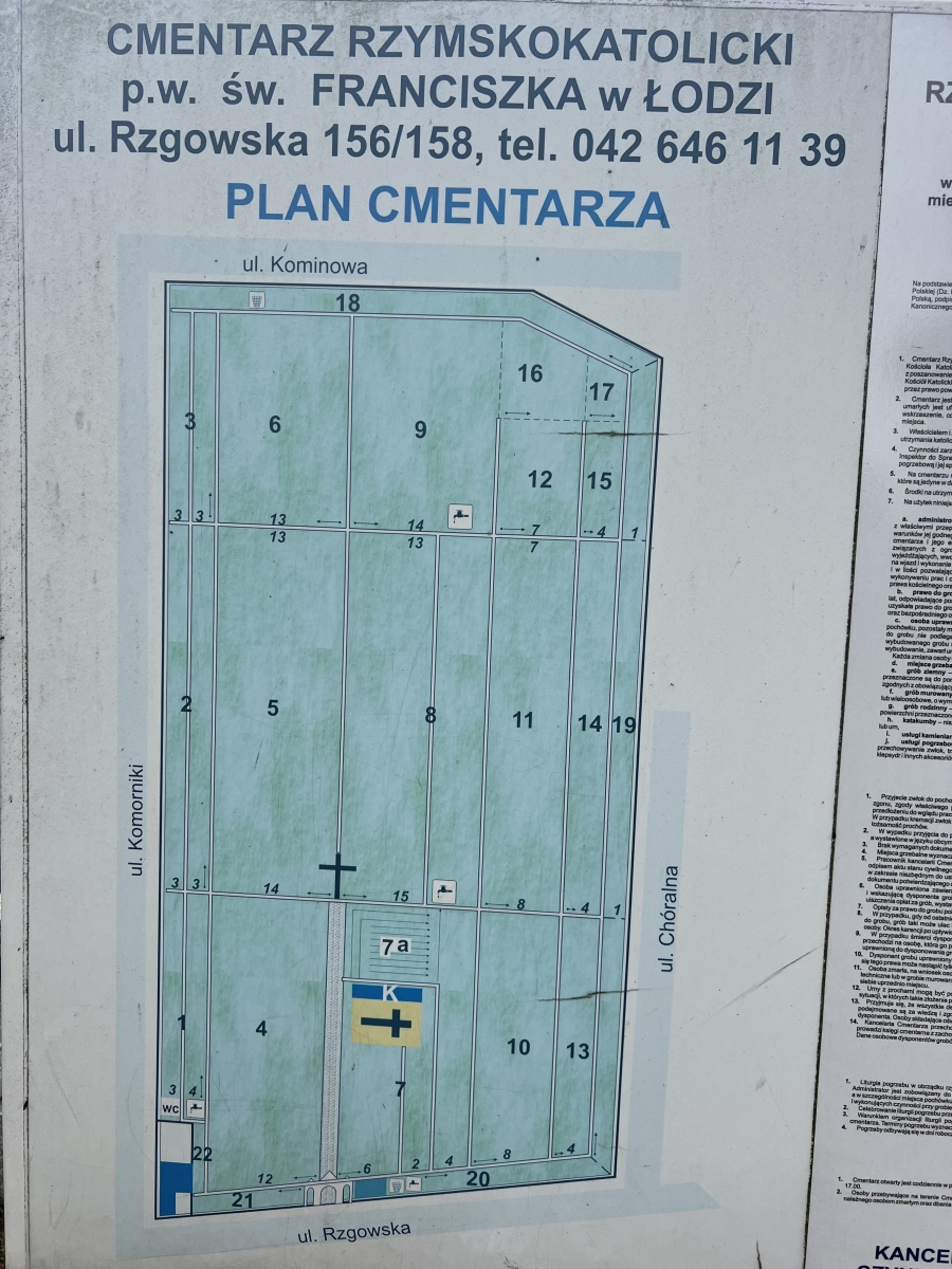 Cmentarz Rzymskokatolicki św. Franciszka w Łodzi [kliknij i zobacz - mapa]