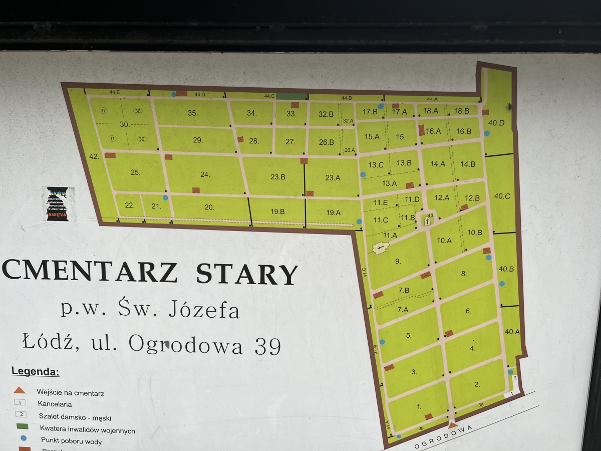 Stary Cmentarz Rzymskokatolicki w Łodzi [kliknij i zobacz - mapa]