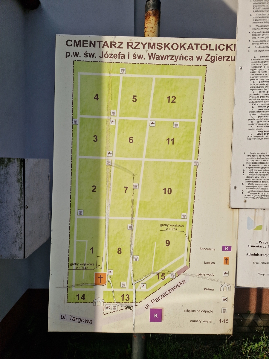 Cmentarz Rzymskokatolicki św. Józefa i Wawrzyńca w Zgierzu [kliknij i zobacz - mapa]