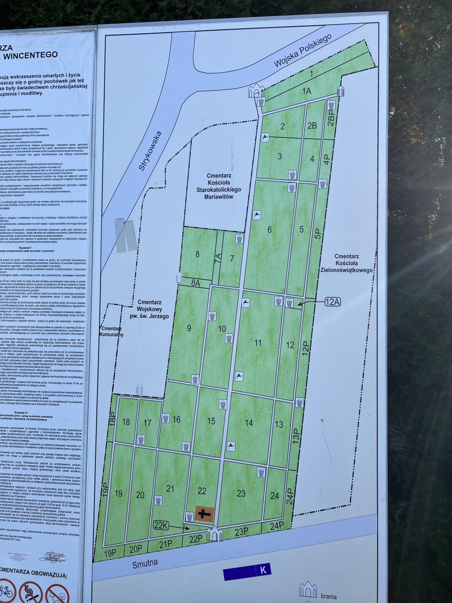 Cmentarz Rzymskokatolicki Św. Wincentego w Łodzi [kliknij i zobacz - mapa]